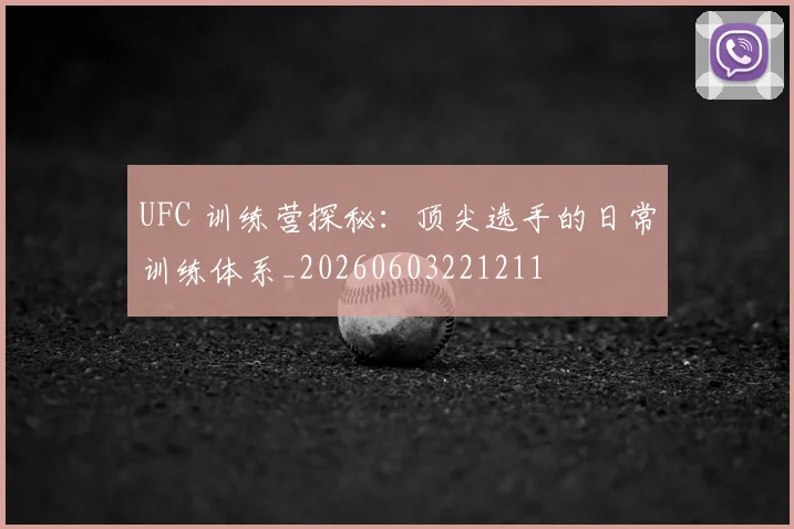 UFC 训练营探秘：顶尖选手的日常训练体系_20260603221211